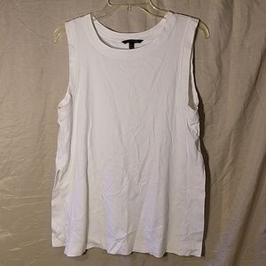 White open side sleeveless blouse